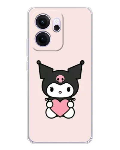 Чехол для OPPO Reno14 F с картинкой «Kuromi и сердце» Чехол для OPPO Reno14 F с картинкой «Kuromi и сердце»
