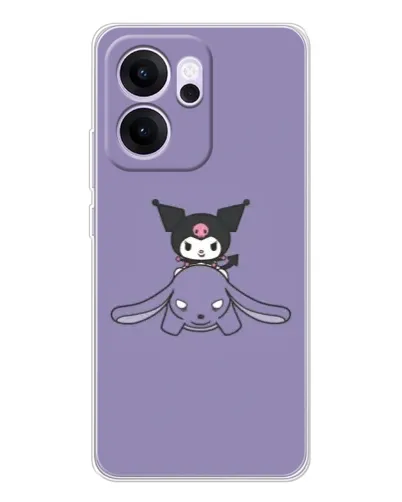 Чехол для OPPO Reno14 F с картинкой «Kuromi на лиловом фоне» Чехол для OPPO Reno14 F с картинкой «Kuromi на лиловом фоне»