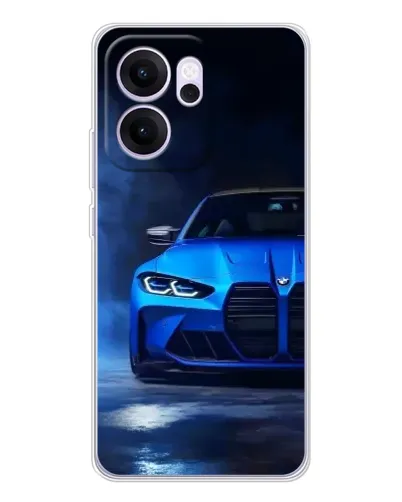 Чехол для OPPO Reno14 F с картинкой «Голубая BMW M4»