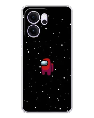 Чехол для OPPO Reno14 F с картинкой «Красный Among Us»