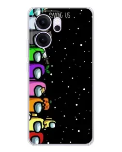 Чехол для OPPO Reno14 F с картинкой «Команда Among Us»