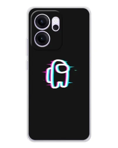 Чехол для OPPO Reno14 F с картинкой «Among Us неон»