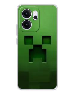Чехол для OPPO Reno14 F с картинкой «Крипер микро-дизайн»