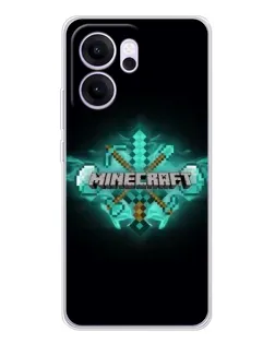 Чехол для OPPO Reno14 F с картинкой «Minecraft Diamond лого»