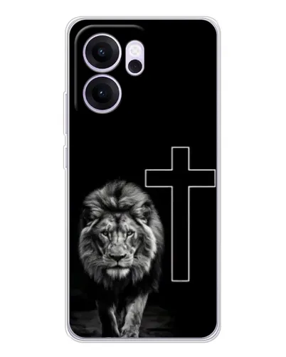 Чехол для OPPO Reno14 F с картинкой «Лев и Крест»