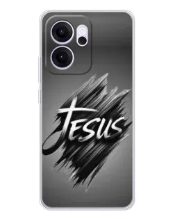 Чехол для OPPO Reno14 F с картинкой «Надпись Jesus Graffiti»
