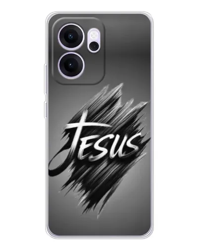 Чехол для OPPO Reno14 F с картинкой «Надпись Jesus Graffiti»