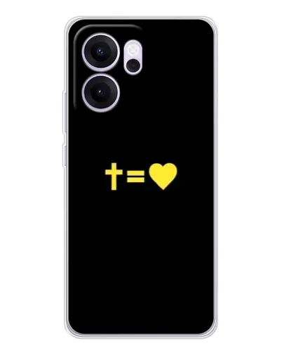 Чехол для OPPO Reno14 F с картинкой «Сердце и Крест»