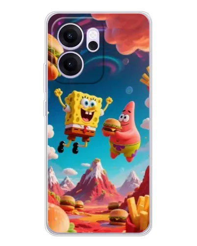 Чехол для OPPO Reno14 F с картинкой «Космический фастфуд»