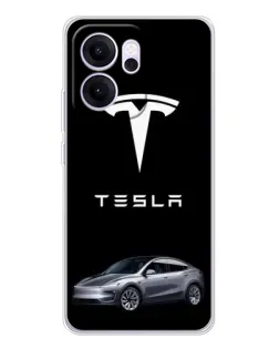 Чехол для OPPO Reno14 F с картинкой «Tesla Model Y»