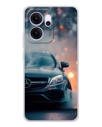Чехол для OPPO Reno14 F с картинкой «Mercedes — ночной город»