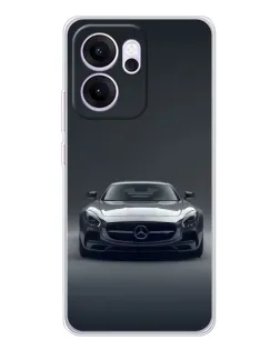 Чехол для OPPO Reno14 F с картинкой «Mercedes на черном»