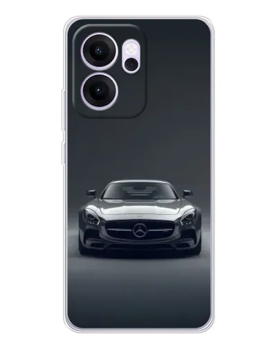 Чехол для OPPO Reno14 F с картинкой «Mercedes на черном»