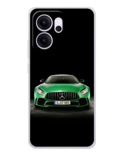 Чехол для OPPO Reno14 F с картинкой «Mercedes — неоновый лого»