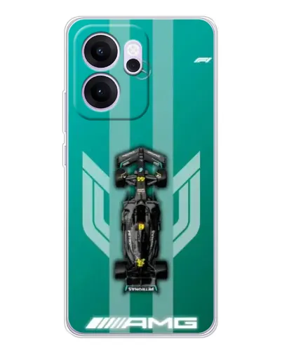 Чехол для OPPO Reno14 F с картинкой «Mercedes AMG Petronas»