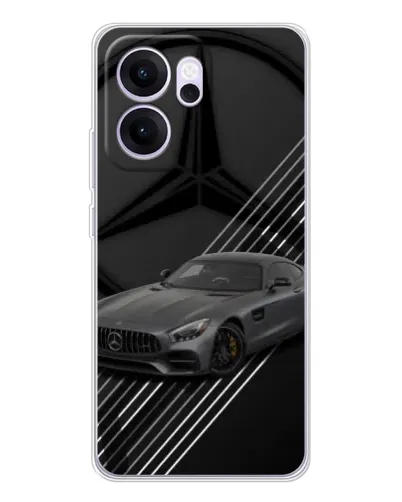 Чехол для OPPO Reno14 F с картинкой «Mercedes AMG — графика»
