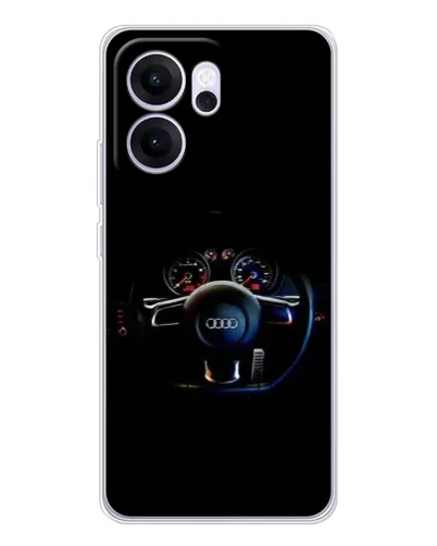 Чехол для OPPO Reno14 F с картинкой «Салон Audi — руль»