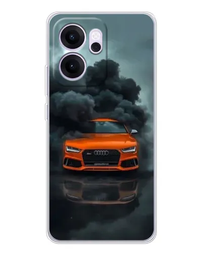 Чехол для OPPO Reno14 F с картинкой «Audi в облаках дыма»