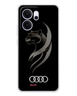 Чехол для OPPO Reno14 F с картинкой «Графика — пантера и Audi» Чехол для OPPO Reno14 F с картинкой «Графика — пантера и Audi»