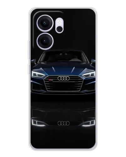 Чехол для OPPO Reno14 F с картинкой «Audi — ночное отражение»