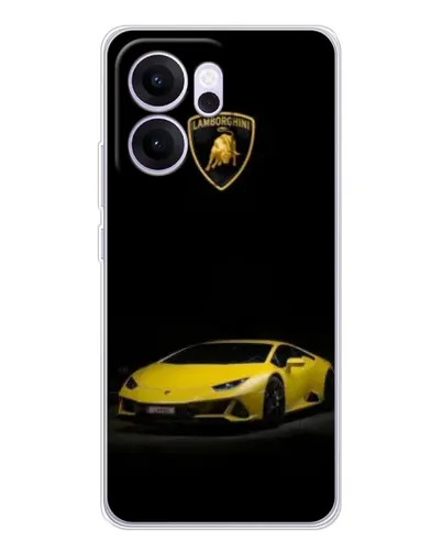 Чехол для OPPO Reno14 F с картинкой «Lamborghini желтый акцент»