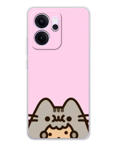 Чехол для OPPO Reno14 F с картинкой «Pusheen и печенье»