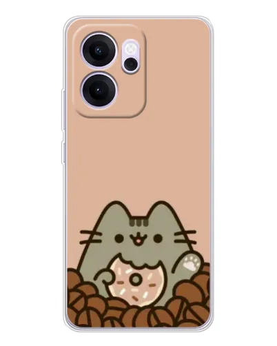 Чехол для OPPO Reno14 F с картинкой «Кофейный Пушин»