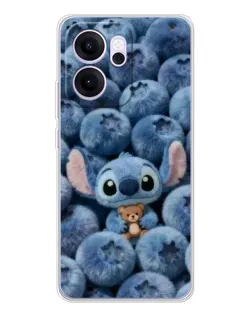 Чехол для OPPO Reno14 F с картинкой «Стич и голубика»