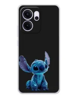 Чехол для OPPO Reno14 F с картинкой «Стич на черном»