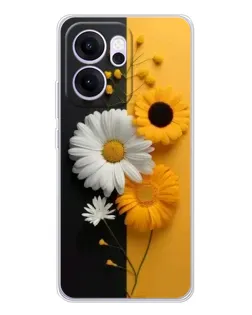 Чехол для OPPO Reno14 F с картинкой «Подсолнух и ромашка» Чехол для OPPO Reno14 F с картинкой «Подсолнух и ромашка»
