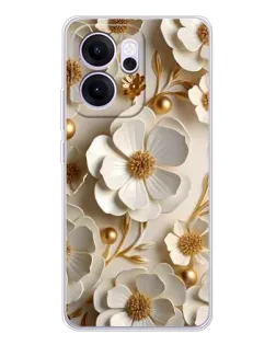 Чехол для OPPO Reno14 F с картинкой «Белие бумажние цвети» Чехол для OPPO Reno14 F с картинкой «Белие бумажние цвети»