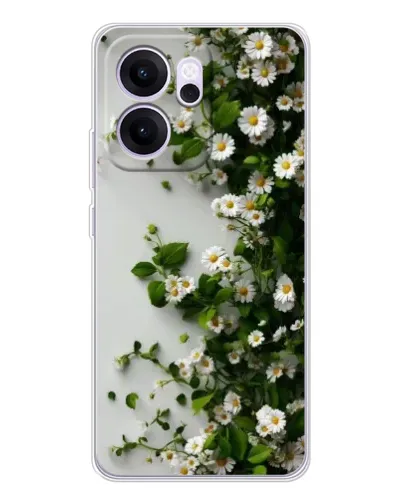 Чехол для OPPO Reno14 F с картинкой «Ветка мелких белых цветов» Чехол для OPPO Reno14 F с картинкой «Ветка мелких белых цветов»