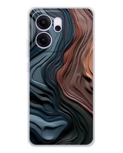 Чехол для OPPO Reno14 F с картинкой «Цветные волны каньона»