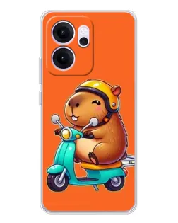 Чехол для OPPO Reno14 F с картинкой «Капибара на скутере» Чехол для OPPO Reno14 F с картинкой «Капибара на скутере»
