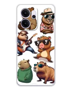 Чехол для OPPO Reno14 F с картинкой «Крутые капибары музыканты» Чехол для OPPO Reno14 F с картинкой «Крутые капибары музыканты»