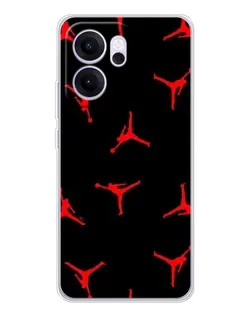 Чехол для OPPO Reno14 FS с картинкой «Jordan Red Pattern»