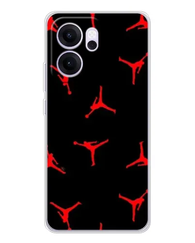 Чехол для OPPO Reno14 FS с картинкой «Jordan Red Pattern» Чехол для OPPO Reno14 FS с картинкой «Jordan Red Pattern»