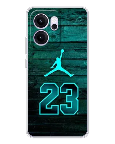 Чехол для OPPO Reno14 FS с картинкой «Jordan Cyan 23» Чехол для OPPO Reno14 FS с картинкой «Jordan Cyan 23»
