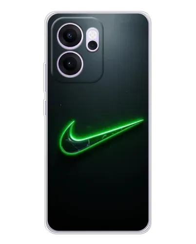Чехол для OPPO Reno14 FS с картинкой «Неоновый контур Nike»