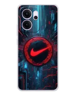 Чехол для OPPO Reno14 FS с картинкой «Техногенный стиль Nike»