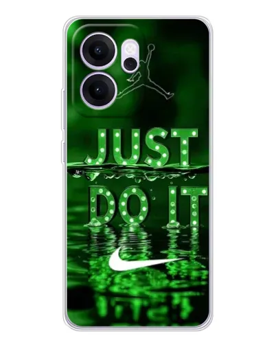 Чехол для OPPO Reno14 FS с картинкой «Зеленый неоновый Nike»