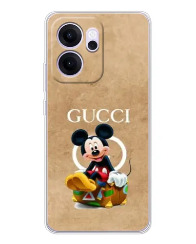 Чехол для OPPO Reno14 FS с картинкой «Микки Маус Gucci — крафт»