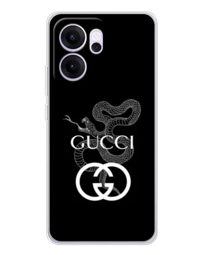 Чехол для OPPO Reno14 FS с картинкой «Gucci — серебряная змея»