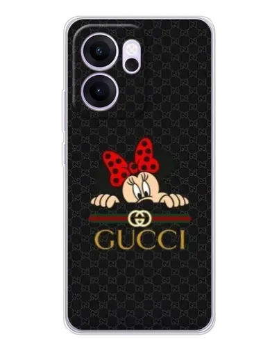 Чехол для OPPO Reno14 FS с картинкой «Минни Маус Gucci — черный»