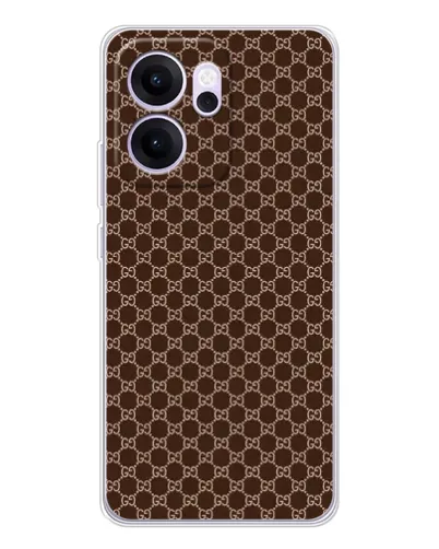 Чехол для OPPO Reno14 FS с картинкой «Gucci — шоколадная сетка» Чехол для OPPO Reno14 FS с картинкой «Gucci — шоколадная сетка»