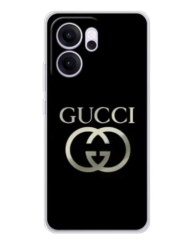 Чехол для OPPO Reno14 FS с картинкой «Gucci — золото на черном» Чехол для OPPO Reno14 FS с картинкой «Gucci — золото на черном»