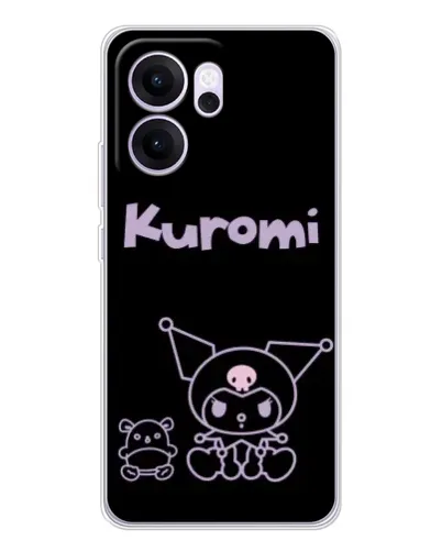 Чехол для OPPO Reno14 FS с картинкой «Kuromi — черный минимализм» Чехол для OPPO Reno14 FS с картинкой «Kuromi — черный минимализм»