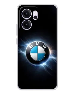 Чехол для OPPO Reno14 FS с картинкой «BMW — неоновое сияние»