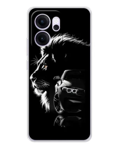 Чехол для OPPO Reno14 FS с картинкой «BMW и лев»