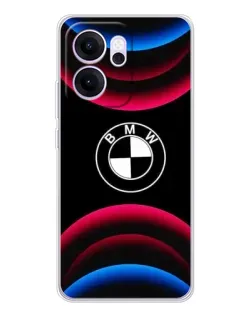 Чехол для OPPO Reno14 FS с картинкой «Логотип BMW и неоновые дуги»